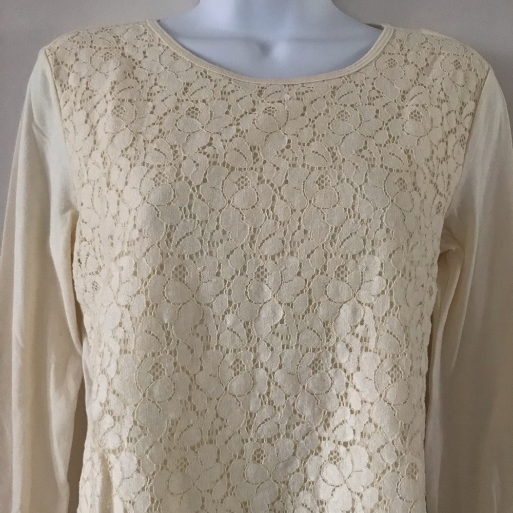 Van Heusen Cream Lace Top